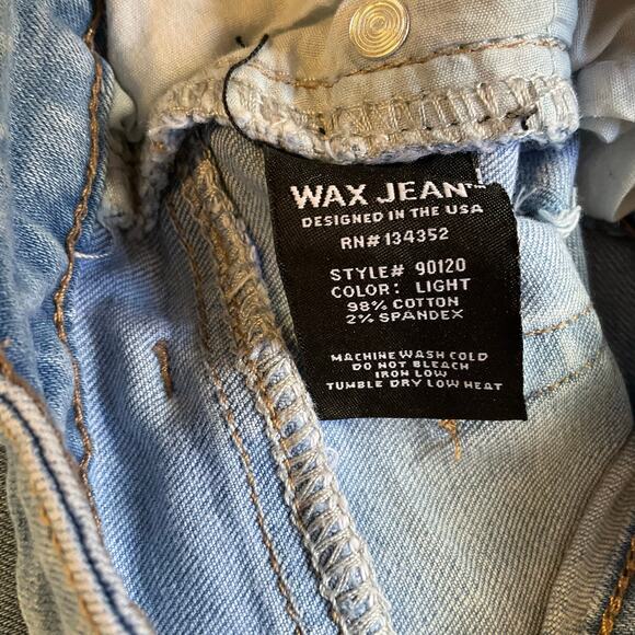 Max Jean Los Angeles Women Skinny Jeans size 0 Blue Ripped Mid Rise - Picture 10 of 13